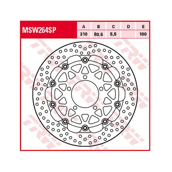 Bremsscheibe TRW MSW264SP 5,5 mm ohne ABE