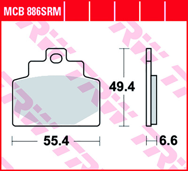 Bremsbelag TRW MCB886SRM Sinter Scooter Belag