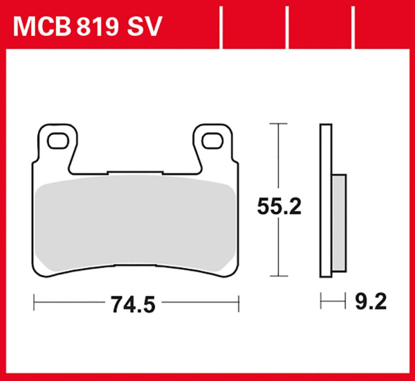 Bremsbelag TRW MCB819PC Performance Comfort