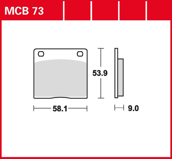 Bremsbelag TRW MCB73PC Performance Comfort