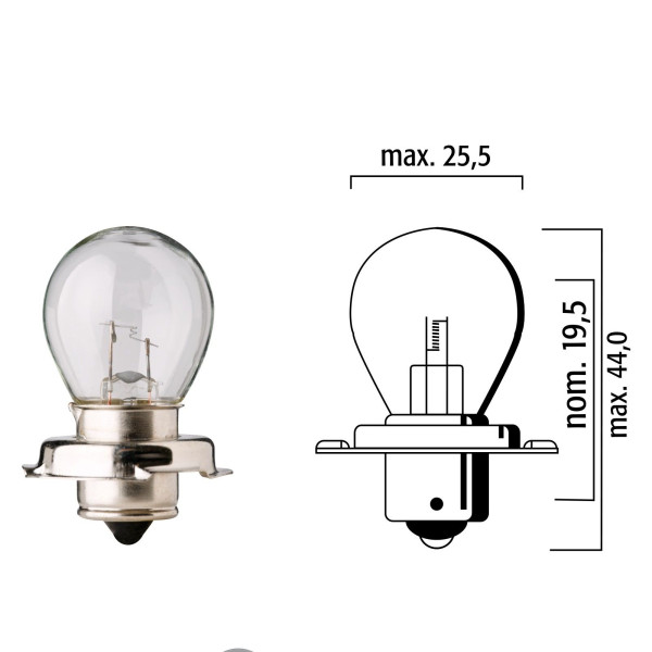Flösser Lampe 12V 15W P26S Halogen VPE1