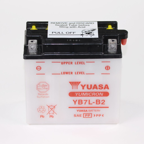 Batterie 12V 8AH YB7L-B2 Blei-Säure Yuasa ohne Säurepack