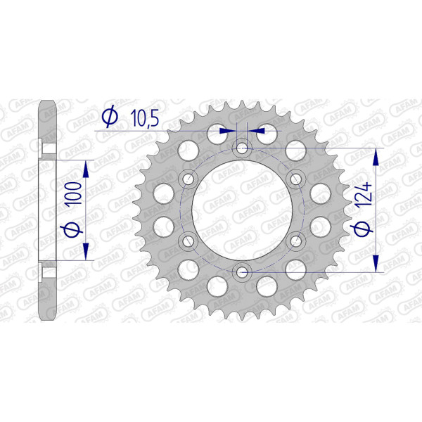 Kettenrad 51609-38 ALU #525