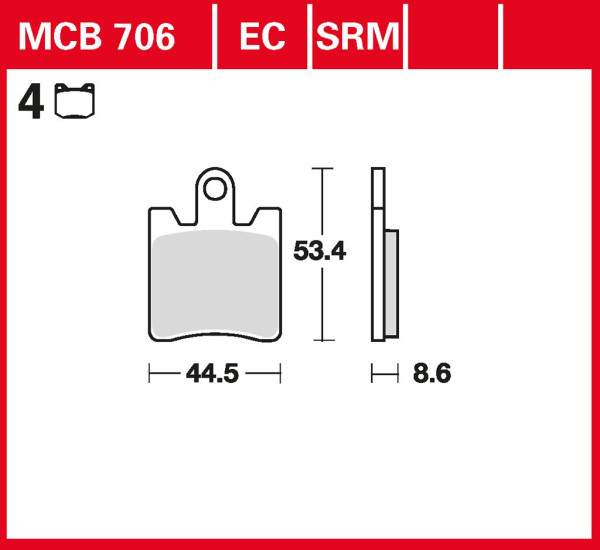 Bremsbelag TRW MCB706SV Sinter Street