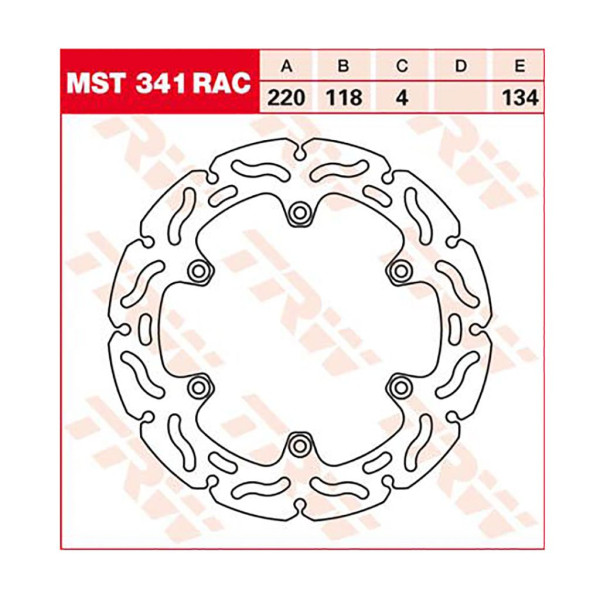 Bremsscheibe TRW MST341RAC