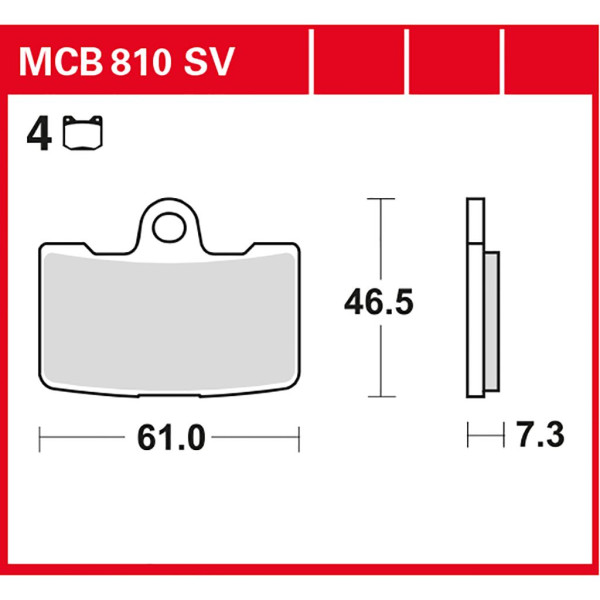 Bremsbelag TRW MCB810TRQ Sinter Racing ABE