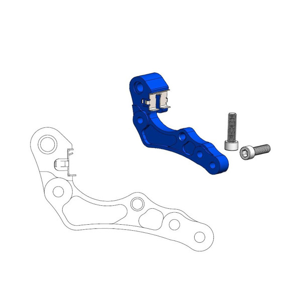 Moto-Master Bremssattel-Adapter OEM 260 mm Ø blau inkl. Clip 211137
