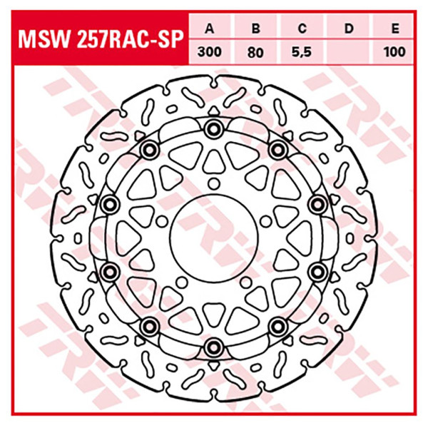 Bremsscheibe TRW MSW257RAC-SP 5,5 mm ohne ABE