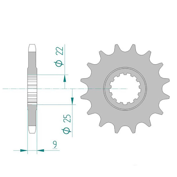 AFAM Ritzel #428 20 Zähne 21400-20