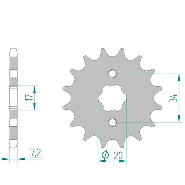 Ritzel 20209-17 #428 für CBR125R 17 Zähne
