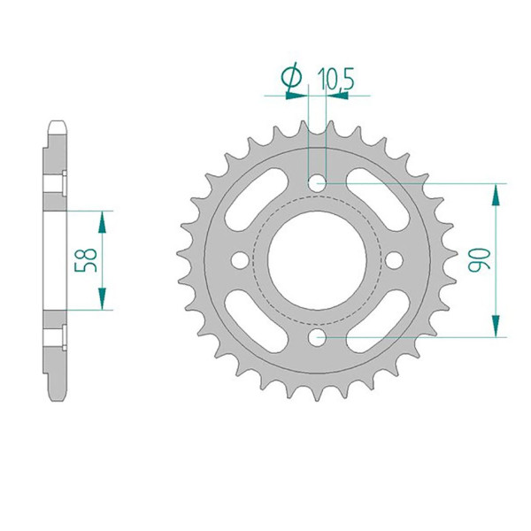 Kettenrad 10218-31 STAHL #520