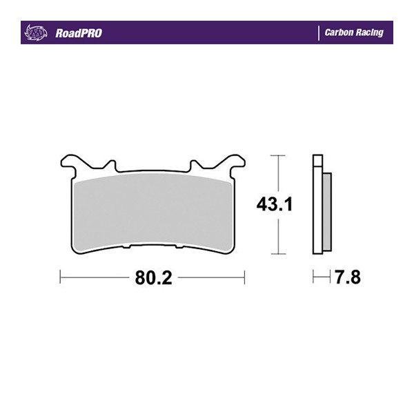Bremsbelag Moto-Master 414306 RoadPRO Carbon Racing ohne ABE