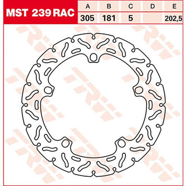 Bremsscheibe TRW MST239RAC