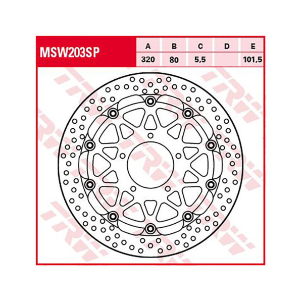 Bremsscheibe TRW MSW203SP 5,5 mm ohne ABE