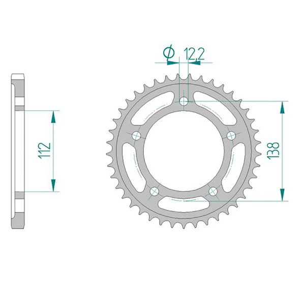 Kettenrad 10517-41 STAHL #525