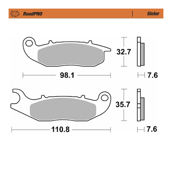 Bremsbelag Moto-Master 414101 RoadPRO Sinter vorne