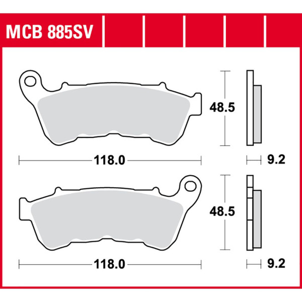 Bremsbelag TRW MCB885PC Performance Comfort