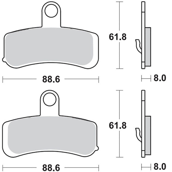 Bremsbelag Moto-Master 411501 RoadPRO Sinter vorn