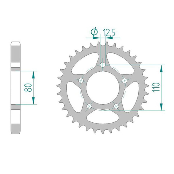 Esjot Kettenrad 10800-42 STAHL #630 42 Zähne 50-30006-42