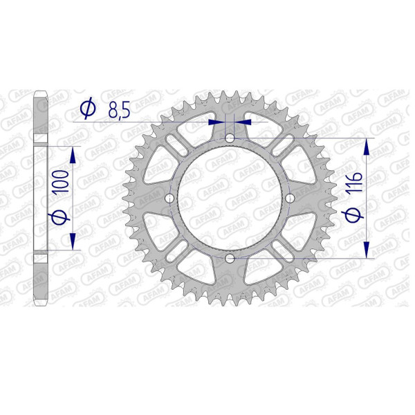 Kettenrad 17104-48 ALU #420