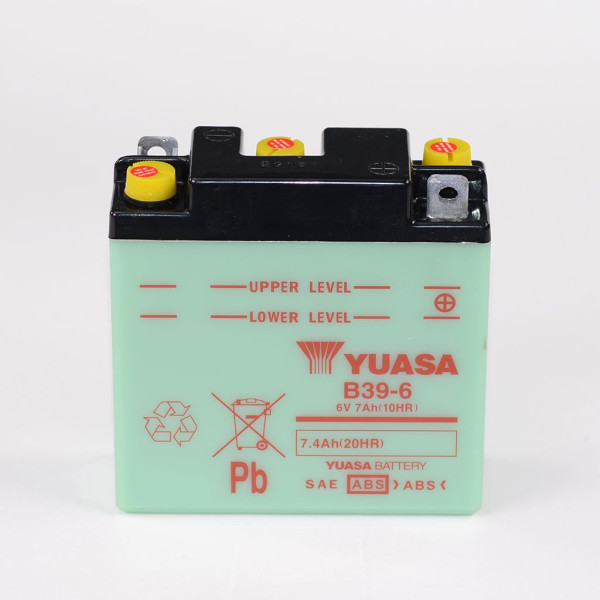 Batterie 6V 7AH B39-6 Blei-Säure Yuasa ohne Säurepack