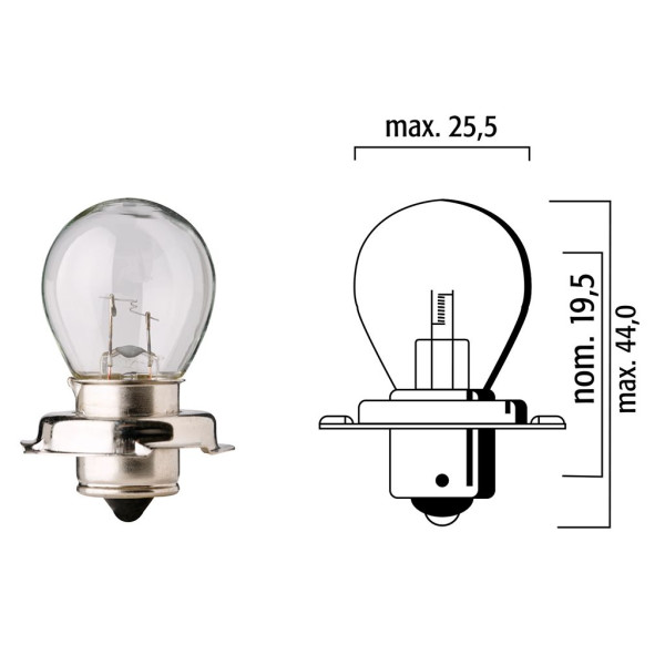 Lampen Flösser 12V 20W P26s klar Sockelbirne - 10er Box