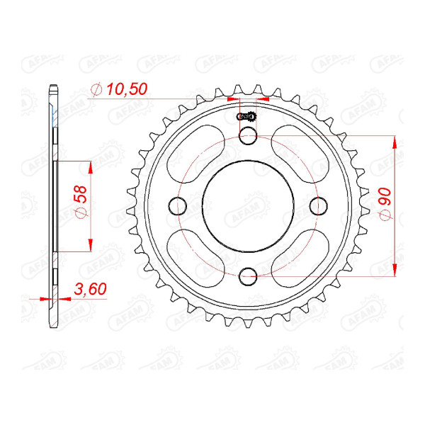 Kettenrad 10241-37 STAHL #420