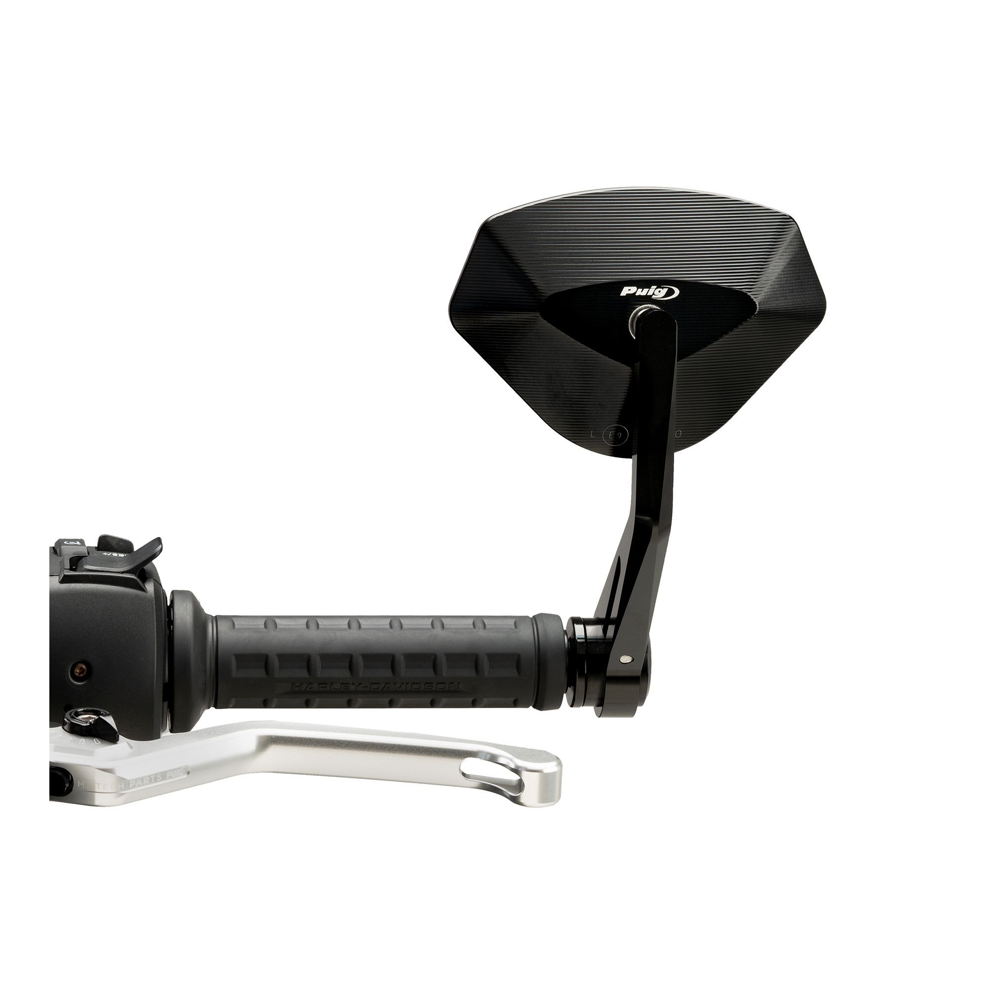 Puig Lenkerendenspiegel 21618N Aluminium schwarz inkl. Adapter (für: Yamaha YZF-R1 ABS )