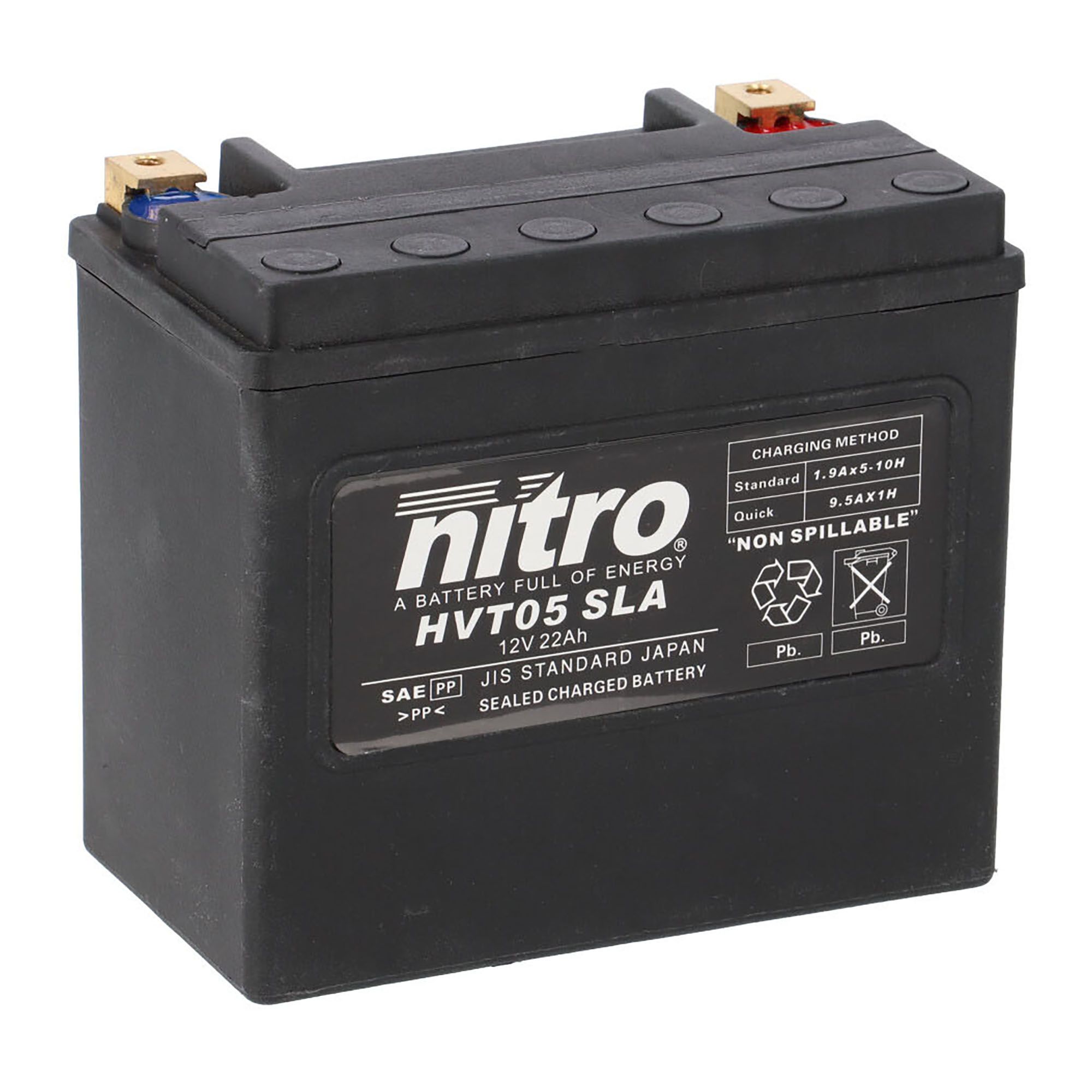 Nitro Batterie 12V 22AH HVT 05 Gel (für: Harley-Davidson FLST 1340 HeritSoft )