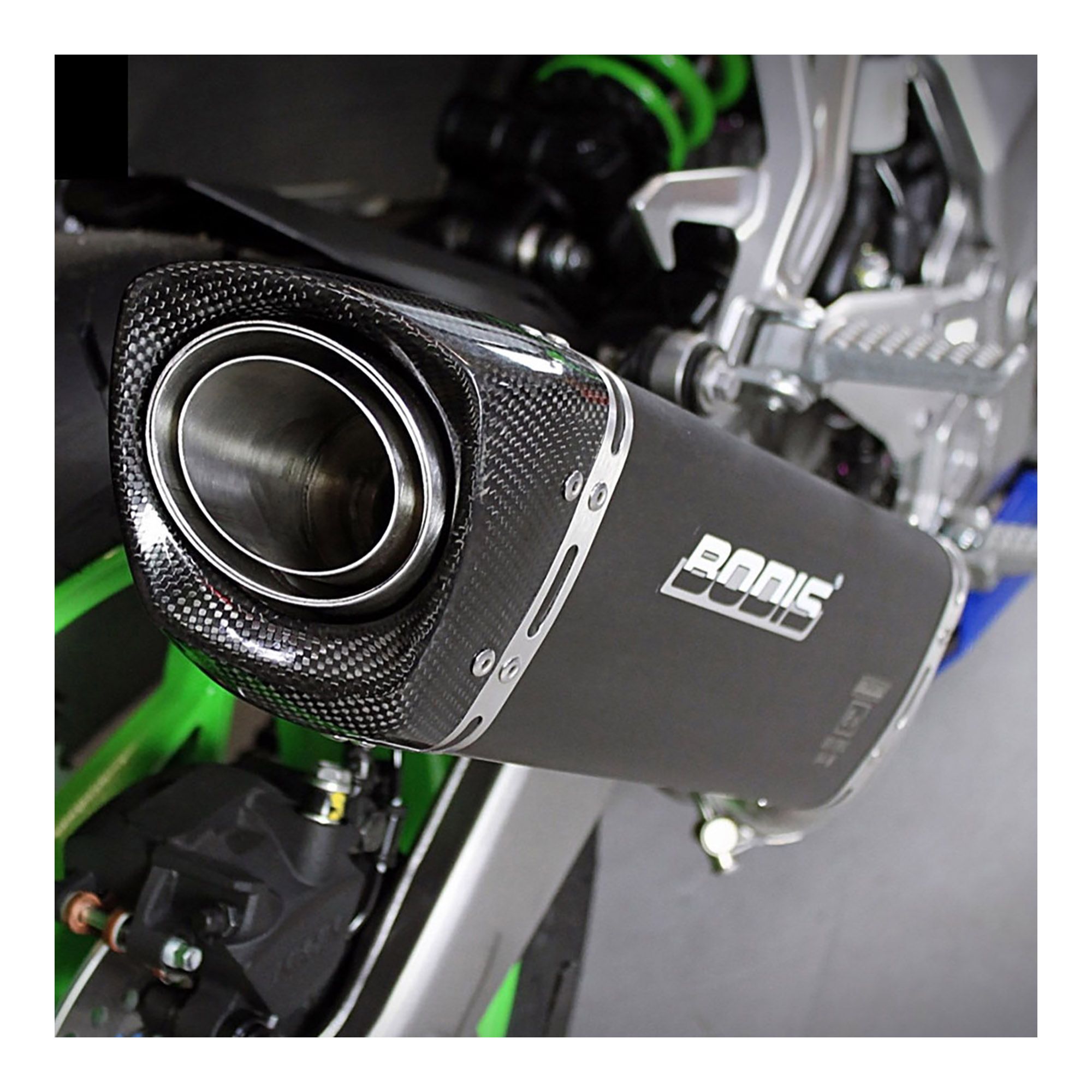 Bodis Auspuff V4-M Slip-On Edelstahl schwarz (für: Kawasaki Ninja ZX-4RR ABS )