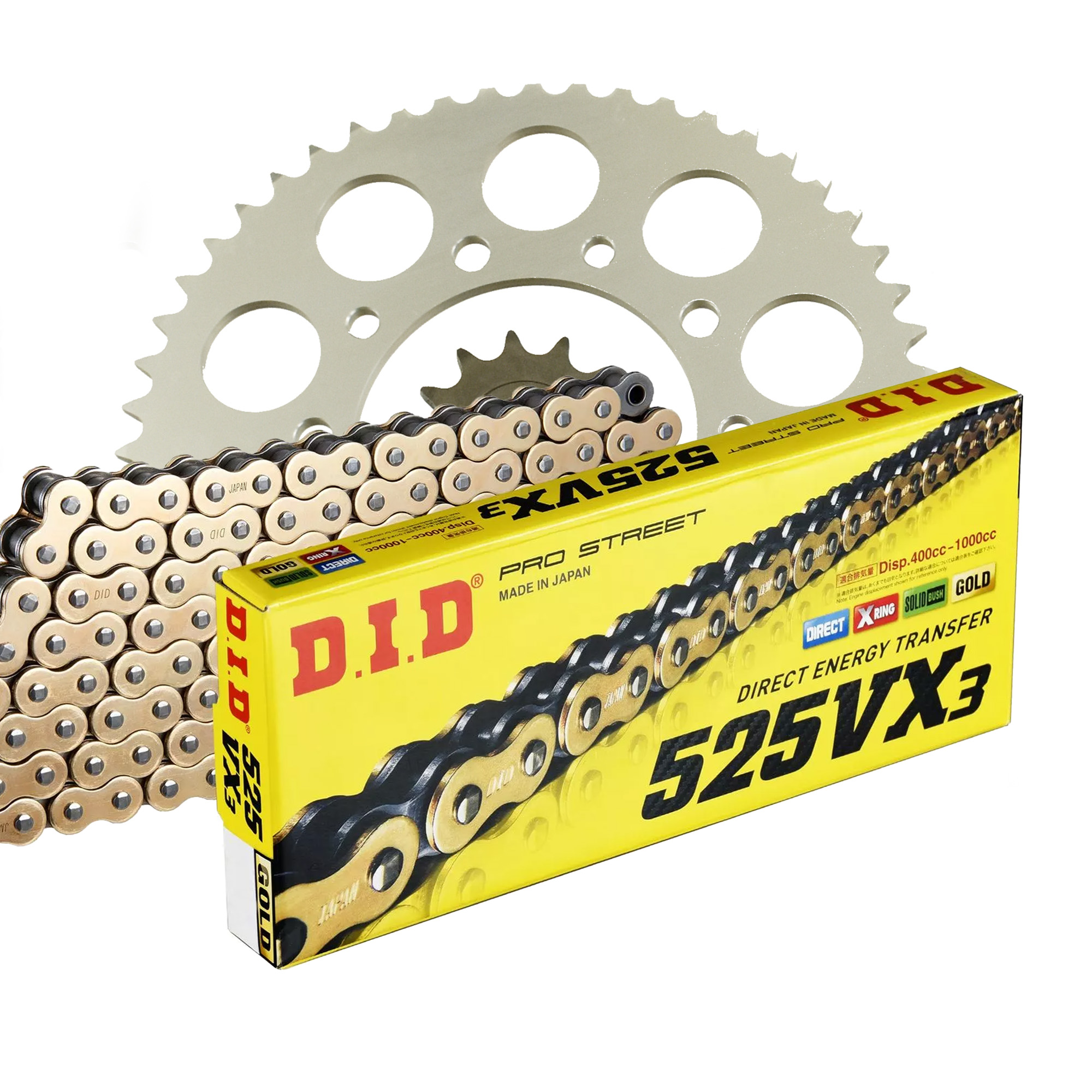 KMP360 Kettenkit (für: Honda XL 650 V Transalp 00-01 ) DID 525 VX3