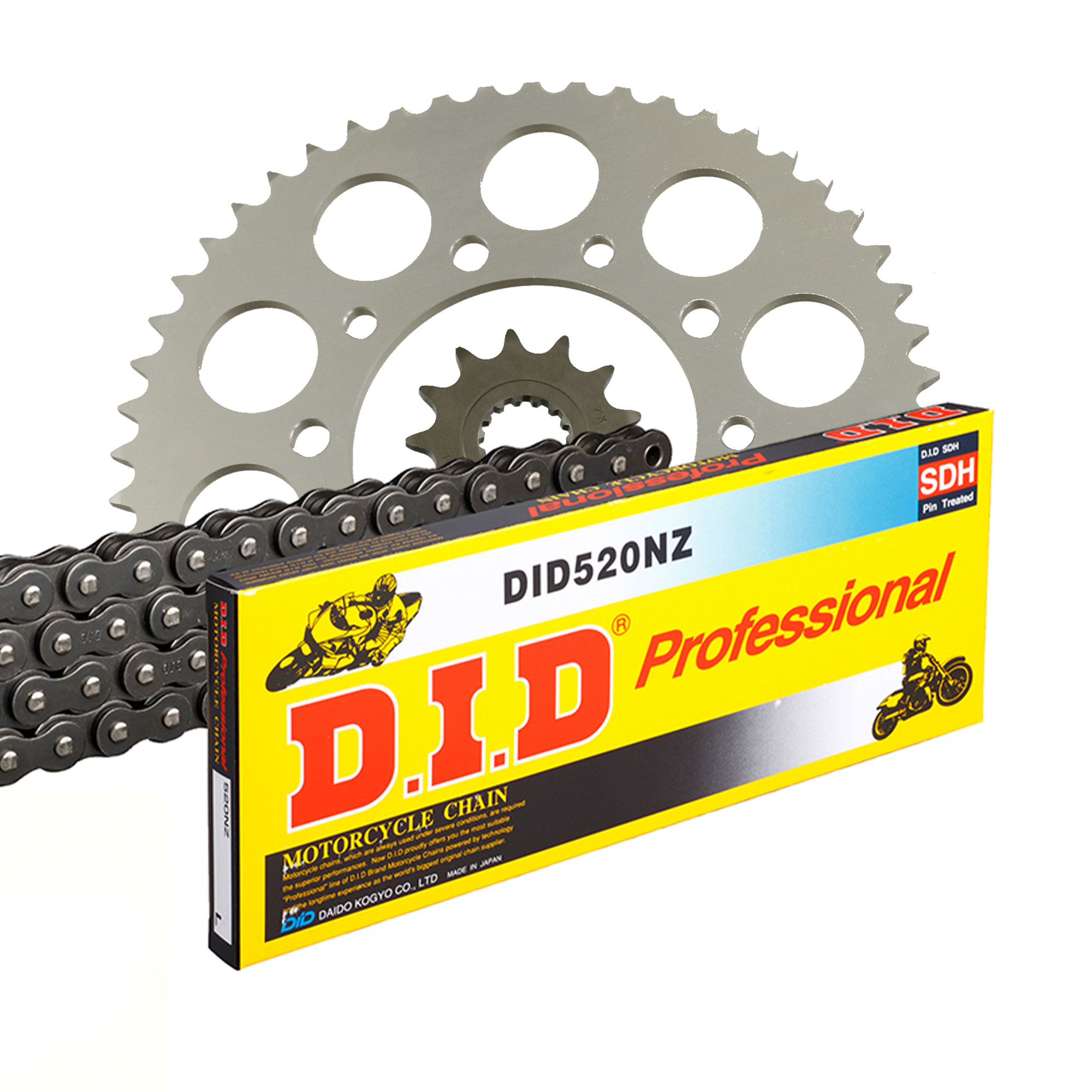 KMP360 Kettenkit (für: Royal Enfield 350 Meteor ABS 2021 ) DID 520 NZ