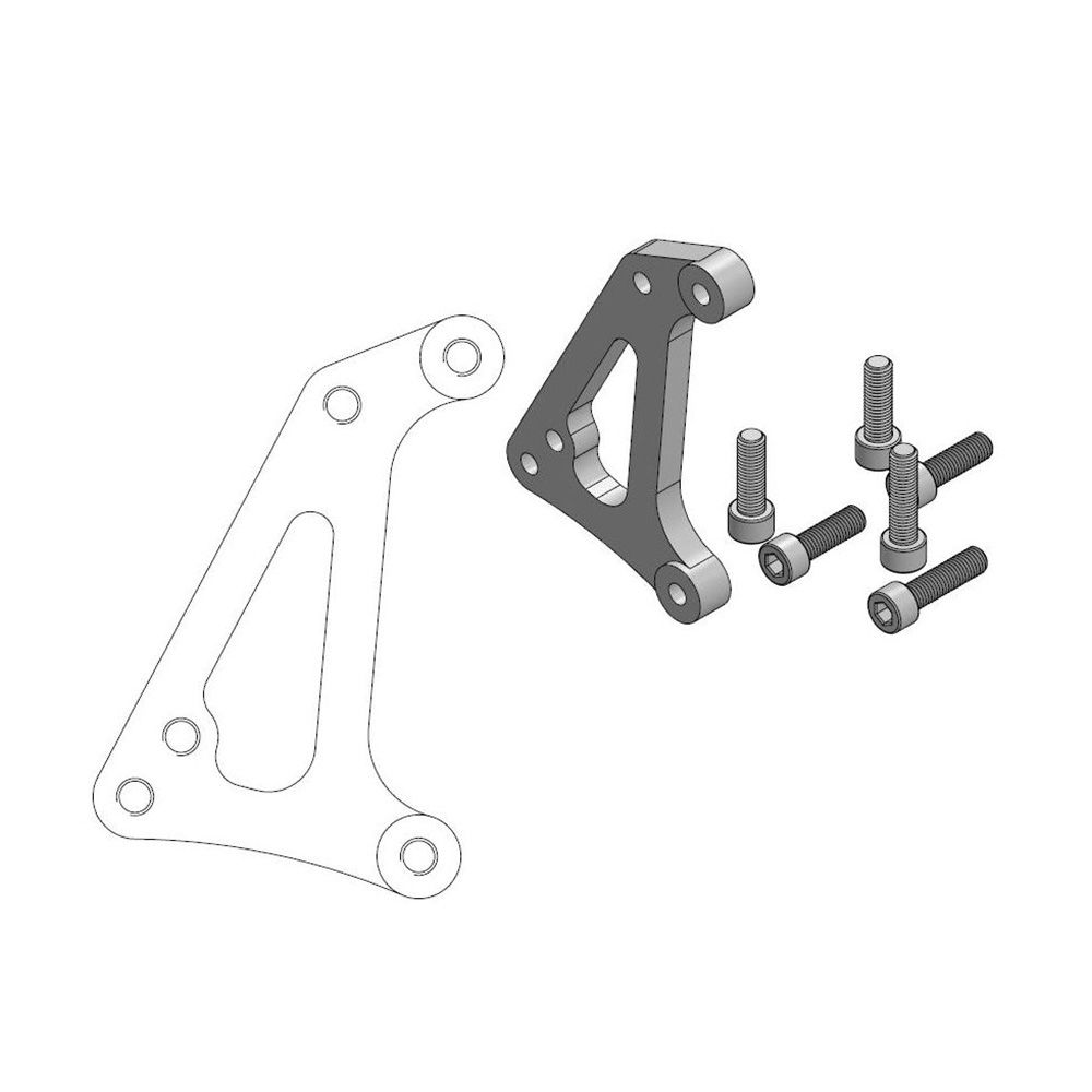 Moto-Master Bremssattel-Adapter Supermoto Racing Adapter 320 mm Ø Inhalt (für: Husqvarna TE 250 2T )