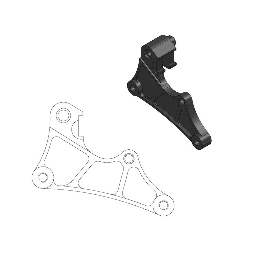 Moto-Master Bremssattel-Adapter Supermoto Street Adapter 320 mm Ø (für: Kawasaki KX 450 X 4T )