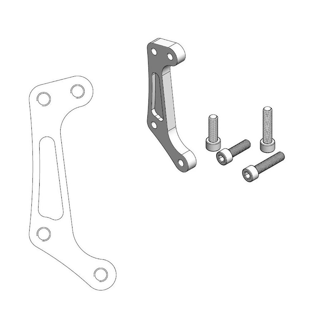 Moto-Master Bremssattel-Adapter Supermoto Racing Adapter 300 mm Ø (für: Honda CR-F 250 R )