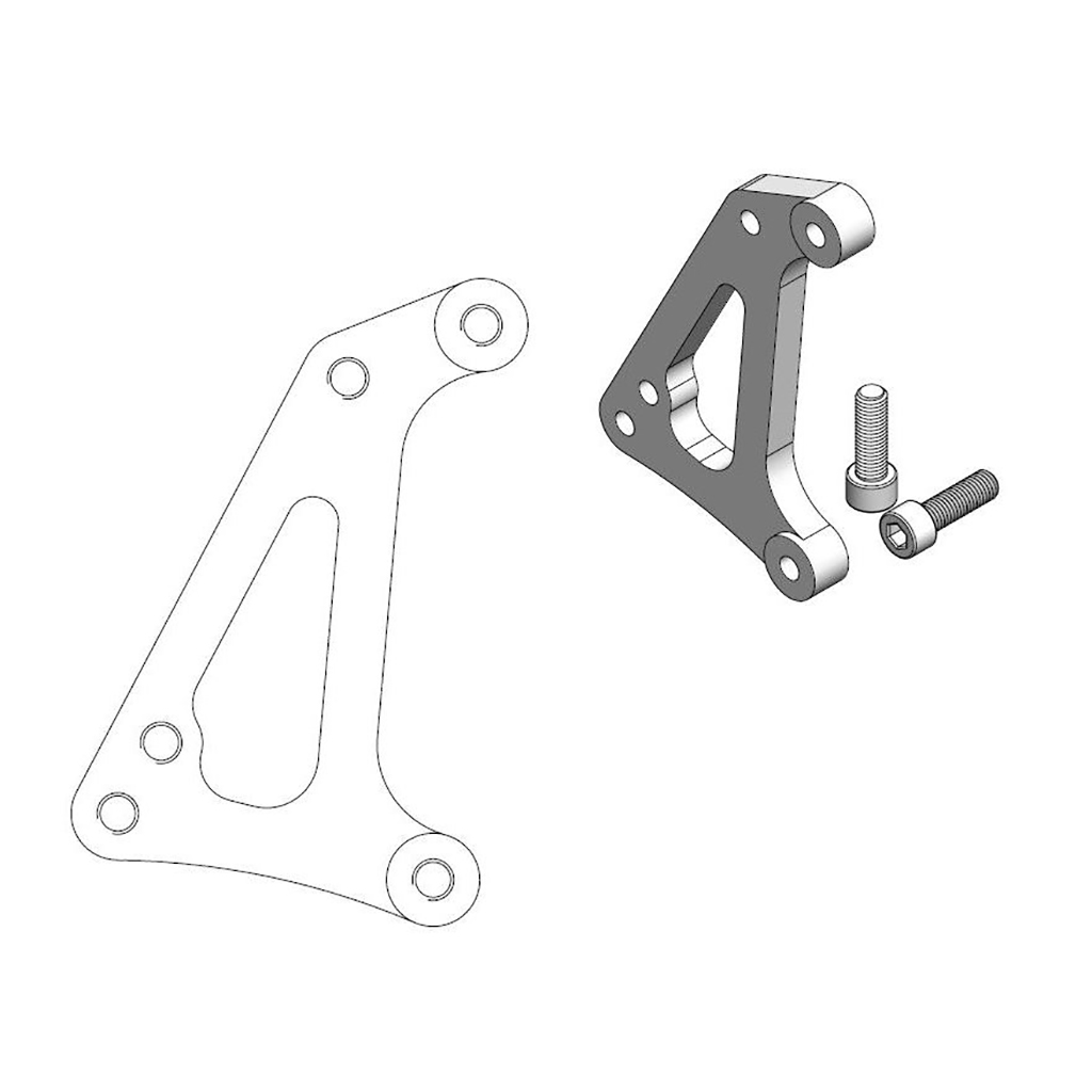Moto-Master Bremssattel-Adapter Supermoto Racing Adapter 320 mm Ø (für: KTM 690 Enduro R ABS )