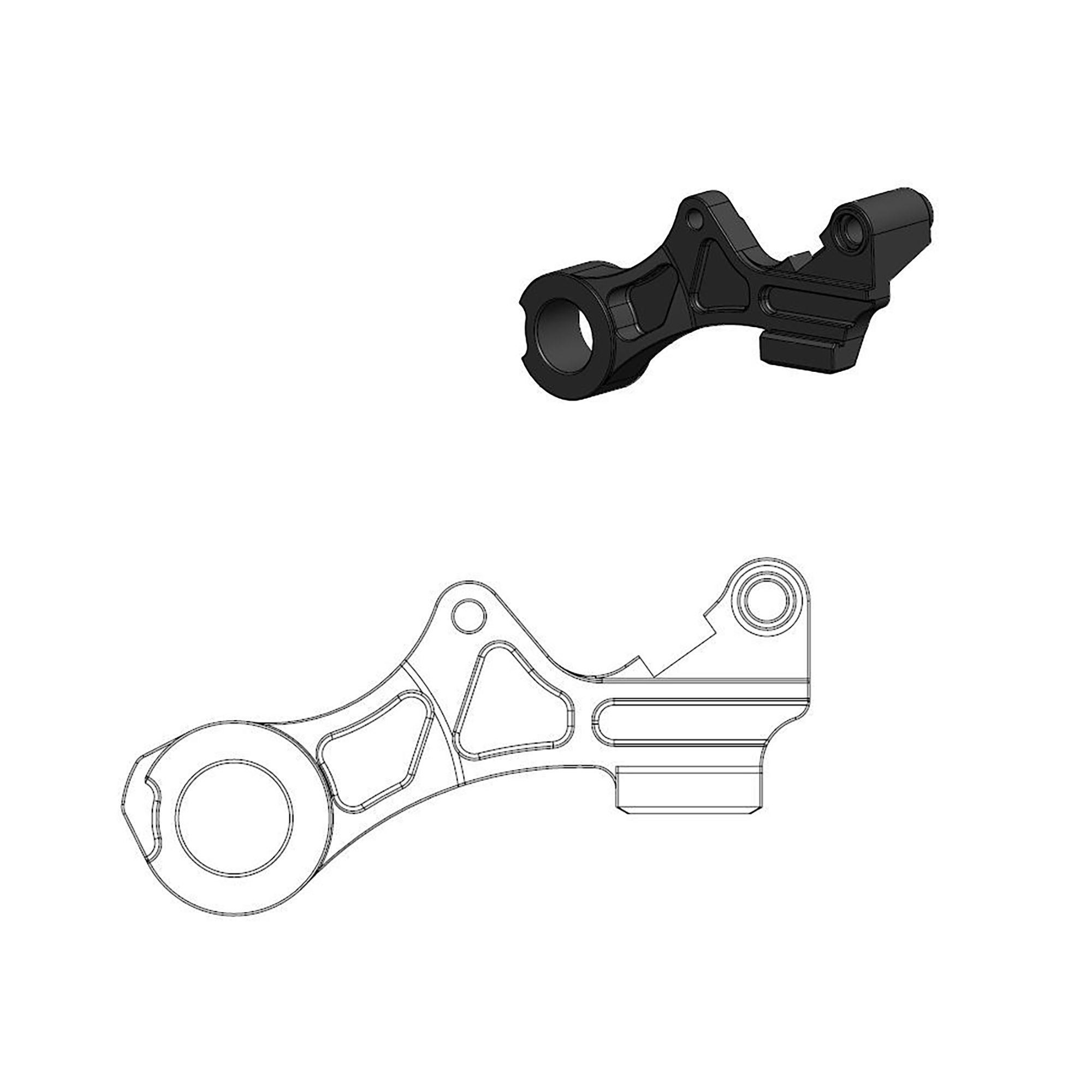 Moto-Master Bremssattel-Adapter hinten 220mm f. 150220 (für: Yamaha YZ 450 F )