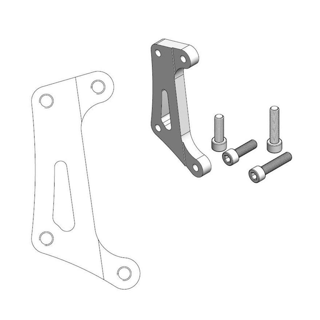 Moto-Master Bremssattel-Adapter Supermoto Racing Adapter 300 mm Ø (für: Honda CR 125 R )