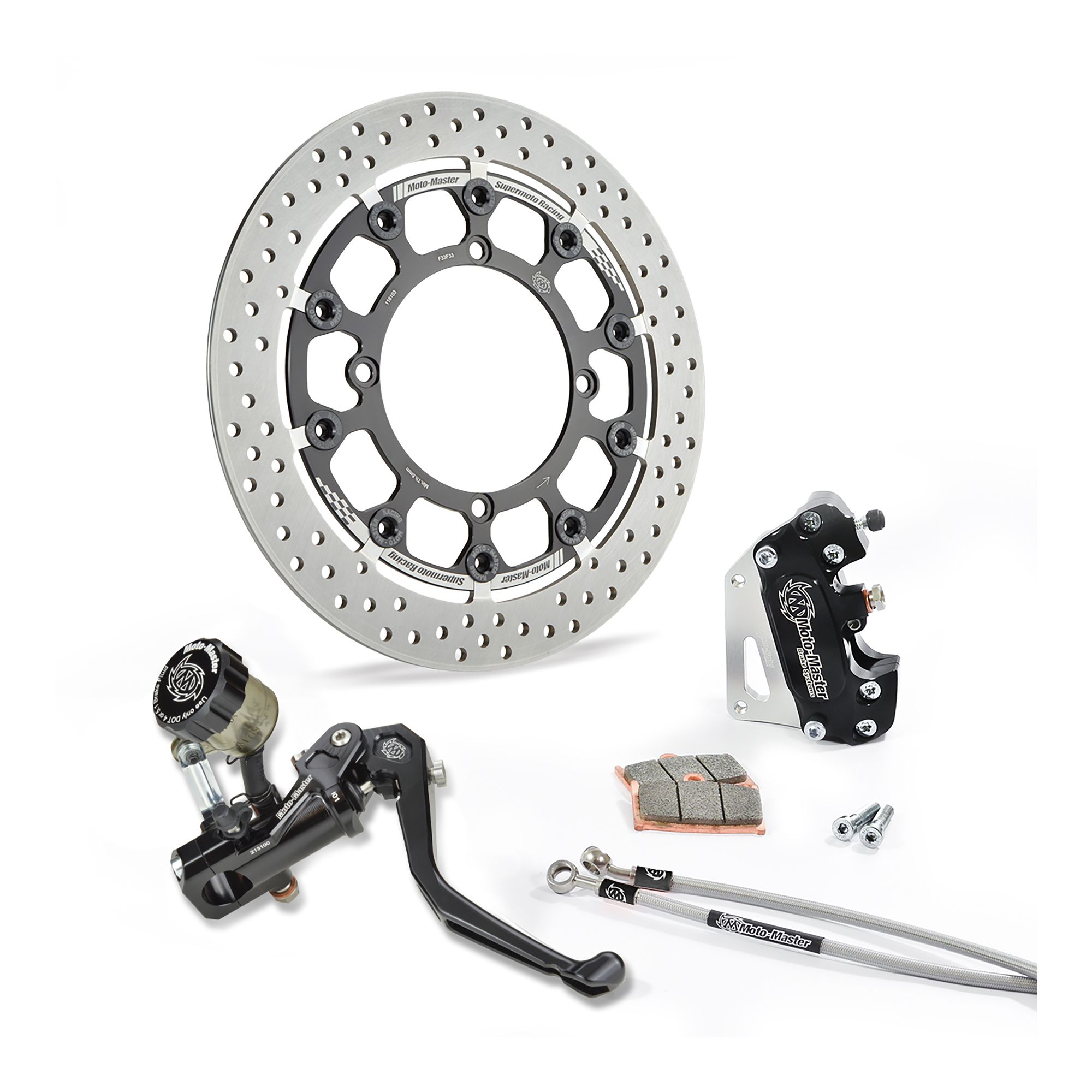 Moto-Master Supermoto Kit 320 Halo Bremsscheibe Bremssattel Bremspumpe (für: Honda CRF 450 R )